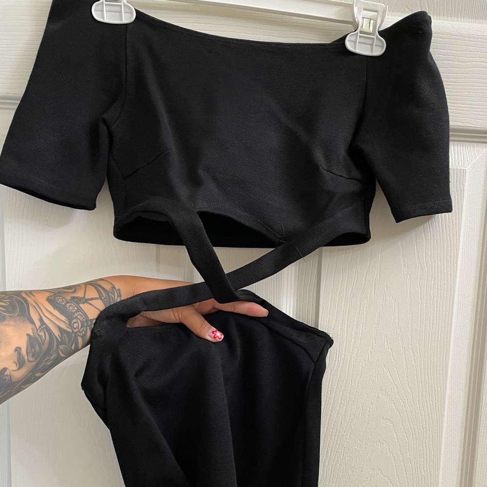 Hottie Black Off the shoulder Dress